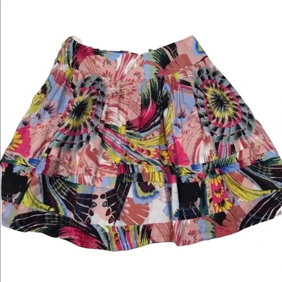 Anthropologie Leifsdottir Printed Pink Skirt Sz 2 - Picture 7 of 9